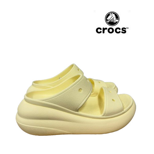 국내정품 여성용 크록스 크러쉬 샌들 우먼 버터크림 207670-76O 키높이 6cm : by 투유니샵