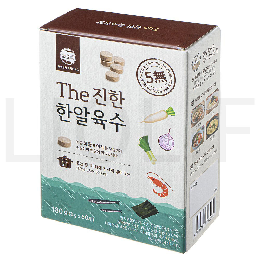 조혜정의멸치연구소 THE 진한 한알육수 60개입 180g 1개 : SUPER SALE