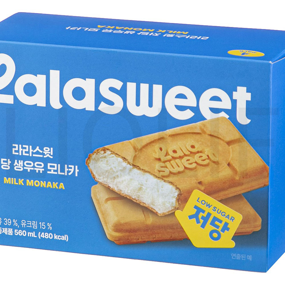 라라스윗 생우유 모나카 아이스크림 (냉동) 140ml 4개 : SUPER SALE