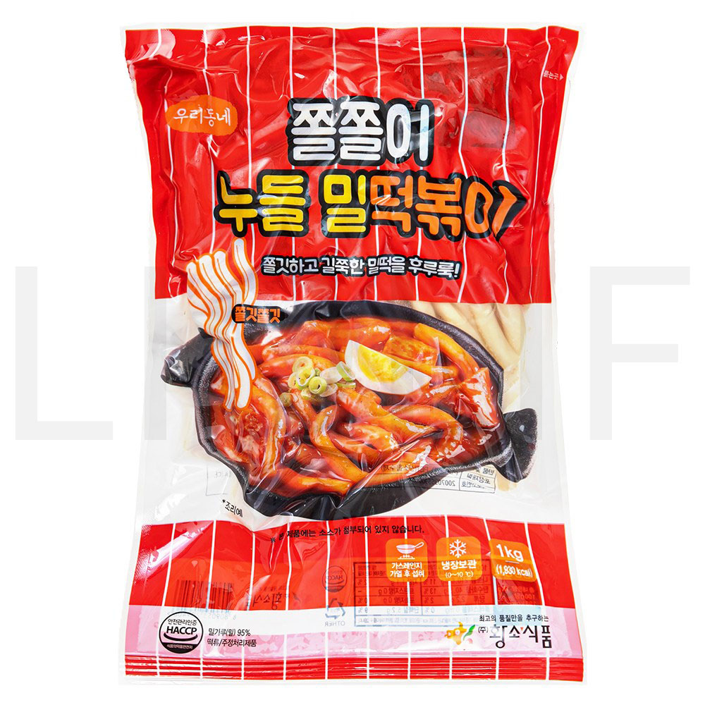 황소식품 우리동네 쫄쫄이 누들 밀떡볶이 1kg 1개 : SUPER SALE