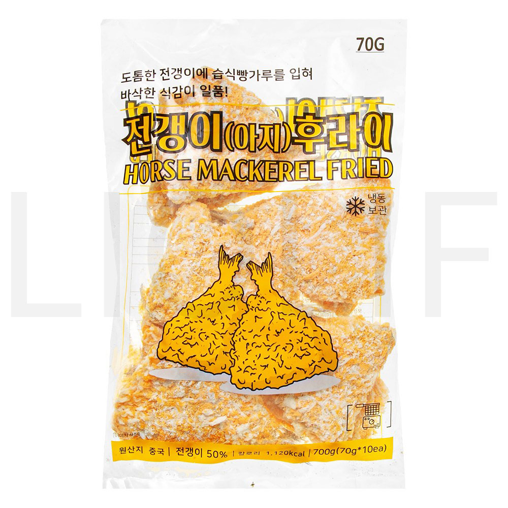 지엔씨푸드 전갱이 아지 후라이 튀김 10입 (냉동) 700g 1개 : SUPER SALE