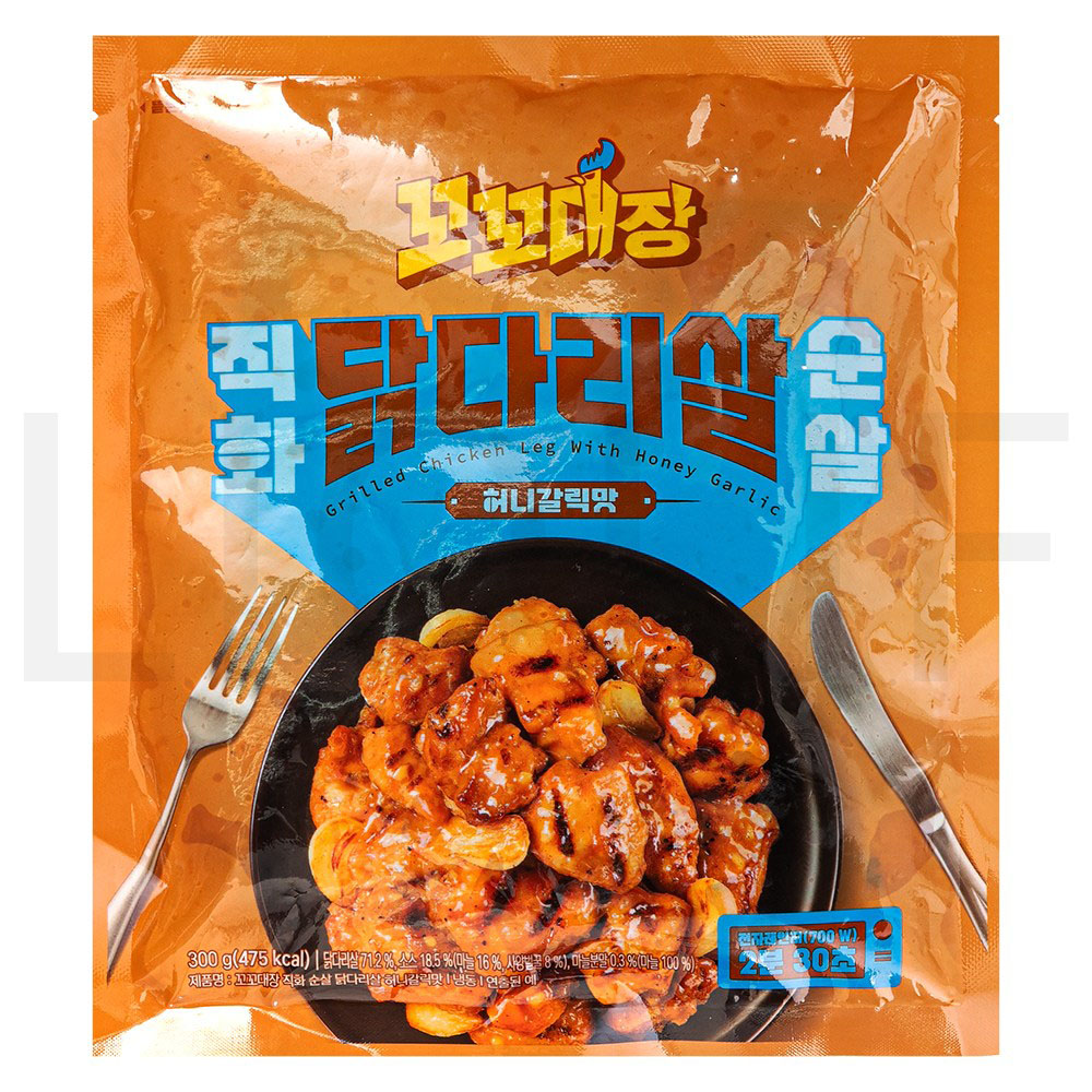 꼬꼬대장 직화 순살 닭다리살 허니갈릭맛 (냉동) 300g 1개 : SUPER SALE