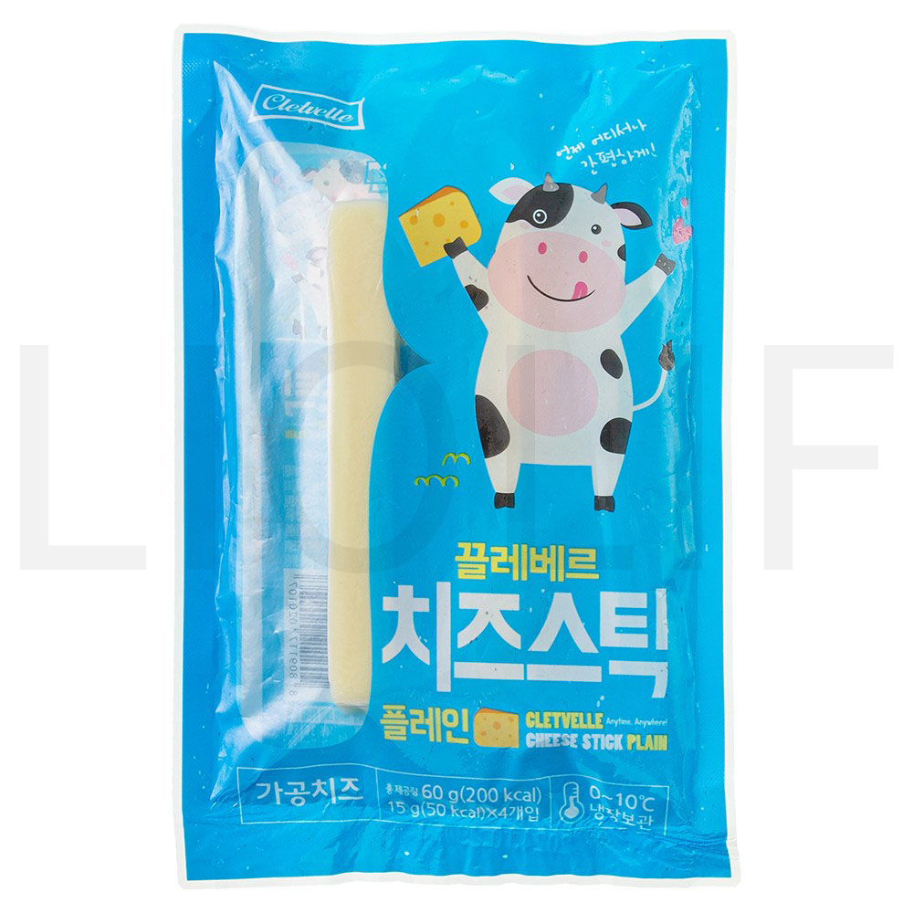 끌레베르 치즈스틱 플레인 4매입 60g 1개 : SUPER SALE
