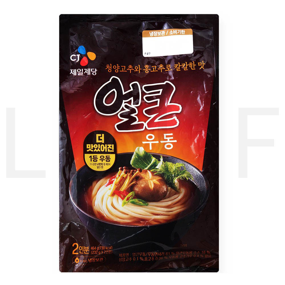CJ제일제당 얼큰 우동 2인분 464g 1개 : SUPER SALE