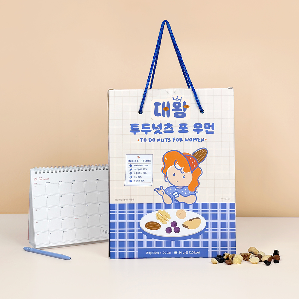 튼튼맘스 대왕 투두넛츠 포 우먼 임산부 견과류 선물 (2,000g, 100봉) : 튼튼맘스