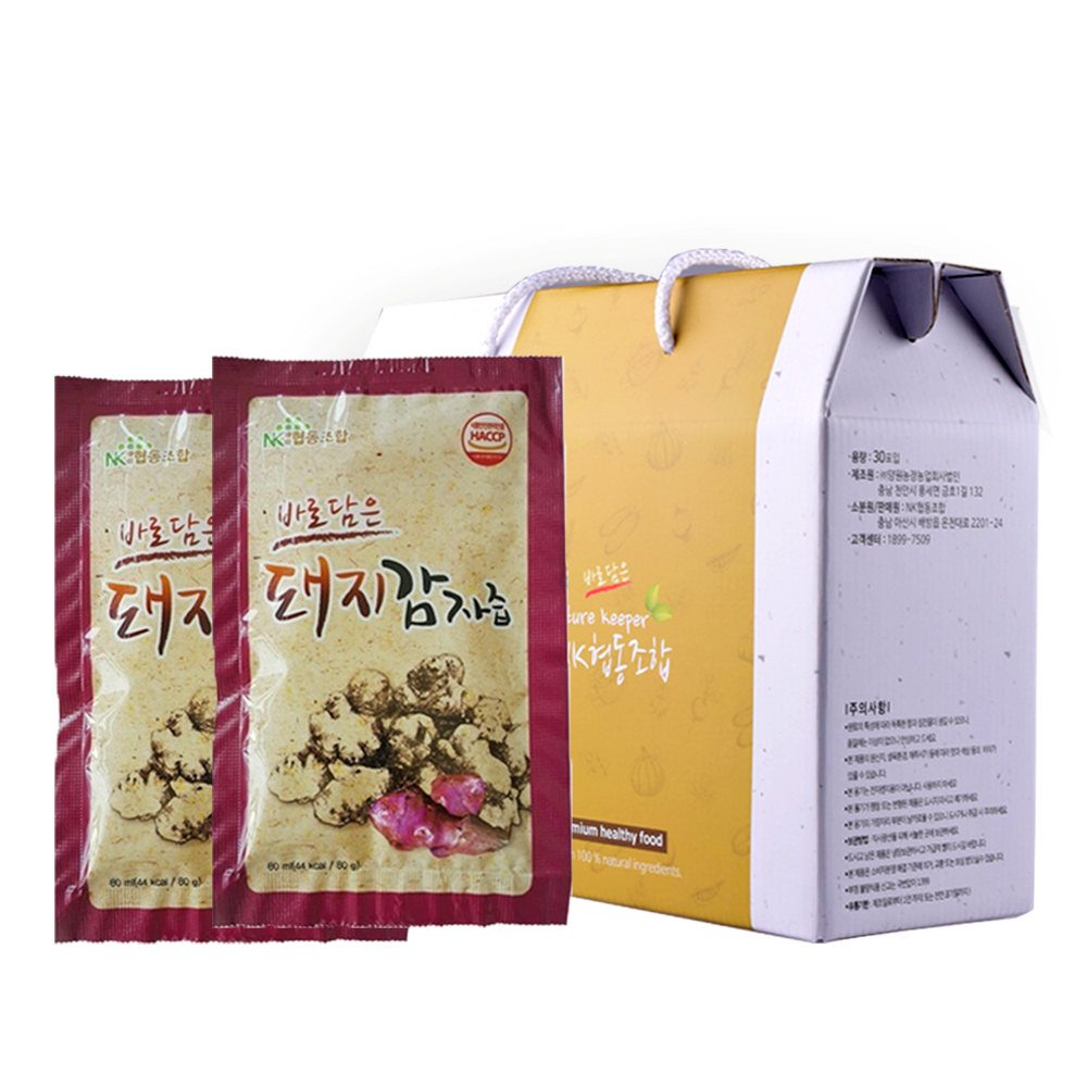 [NK협동조합] 바로담은 돼지감자즙 80ml 30포 / 국내산 : 엔케이협동조합