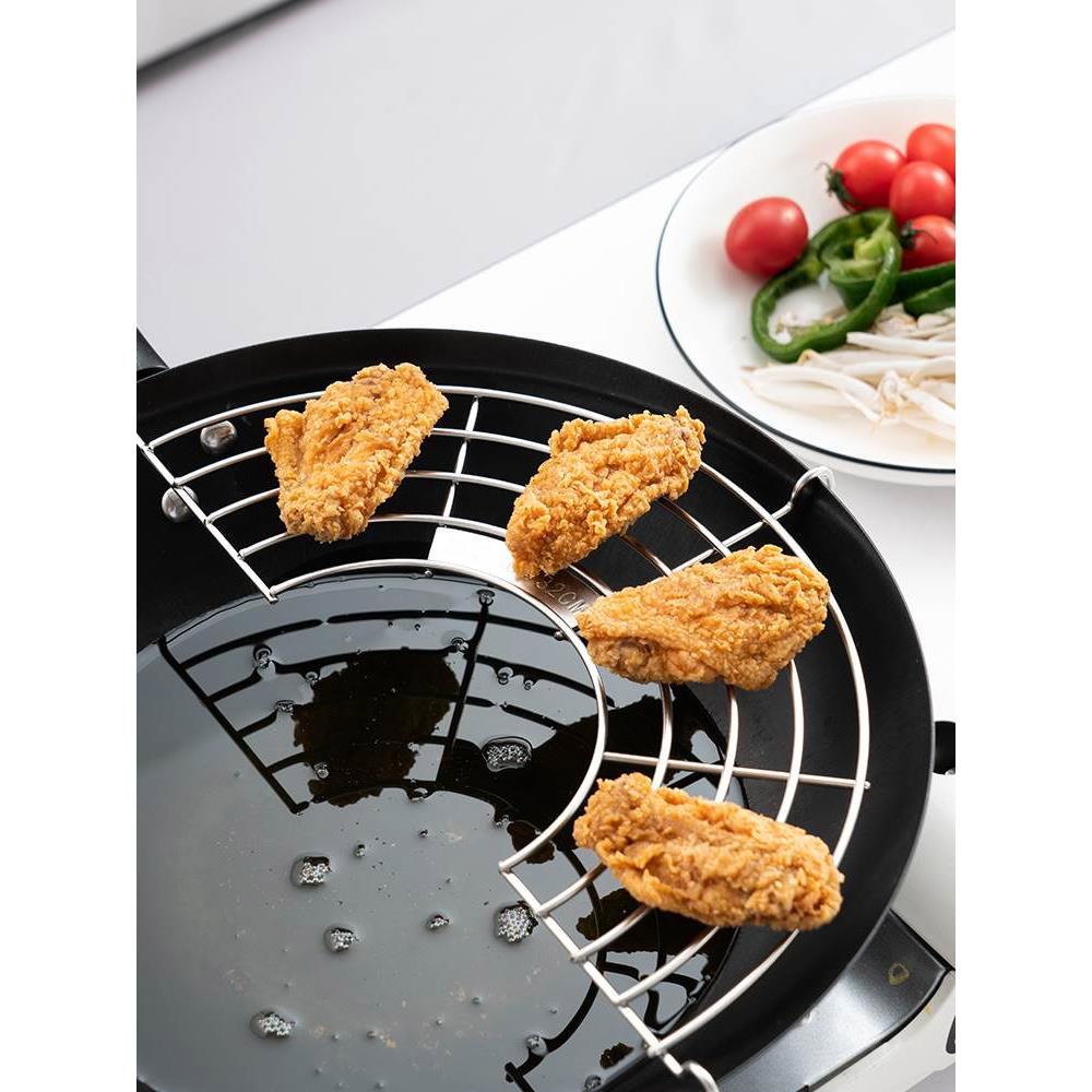 튀김 스테인리스 튀김망 돈까스 받침 거치형 배수랙 스텐 스틸 궁중팬 튀김받침랙 26cm 26cm/개별 : juju02