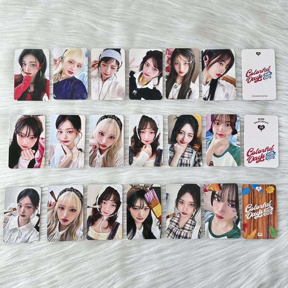[국내출고] 아이브 포카 2025 시즌그리팅 스타쉽스퀘어 포토카드 Colorful Days with  IVE 스스퀘 특전 카드 장원영 안유진 이서 리즈 레이... 