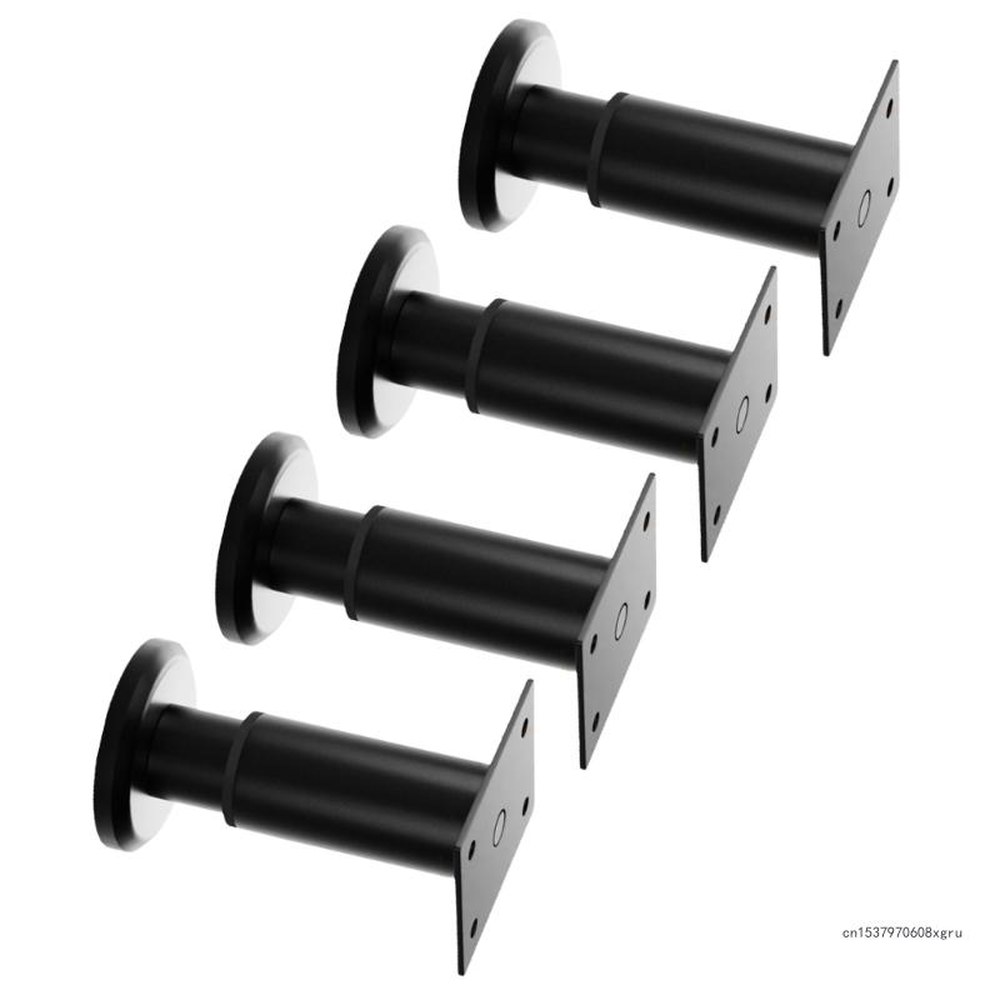 4pcs 헤비 듀티 확장형 가구는 테이블 의자 및 소파 용 블랙 레벨링 피트 가구 다리를 미끄러지지 않습니다. : 트루트루몰