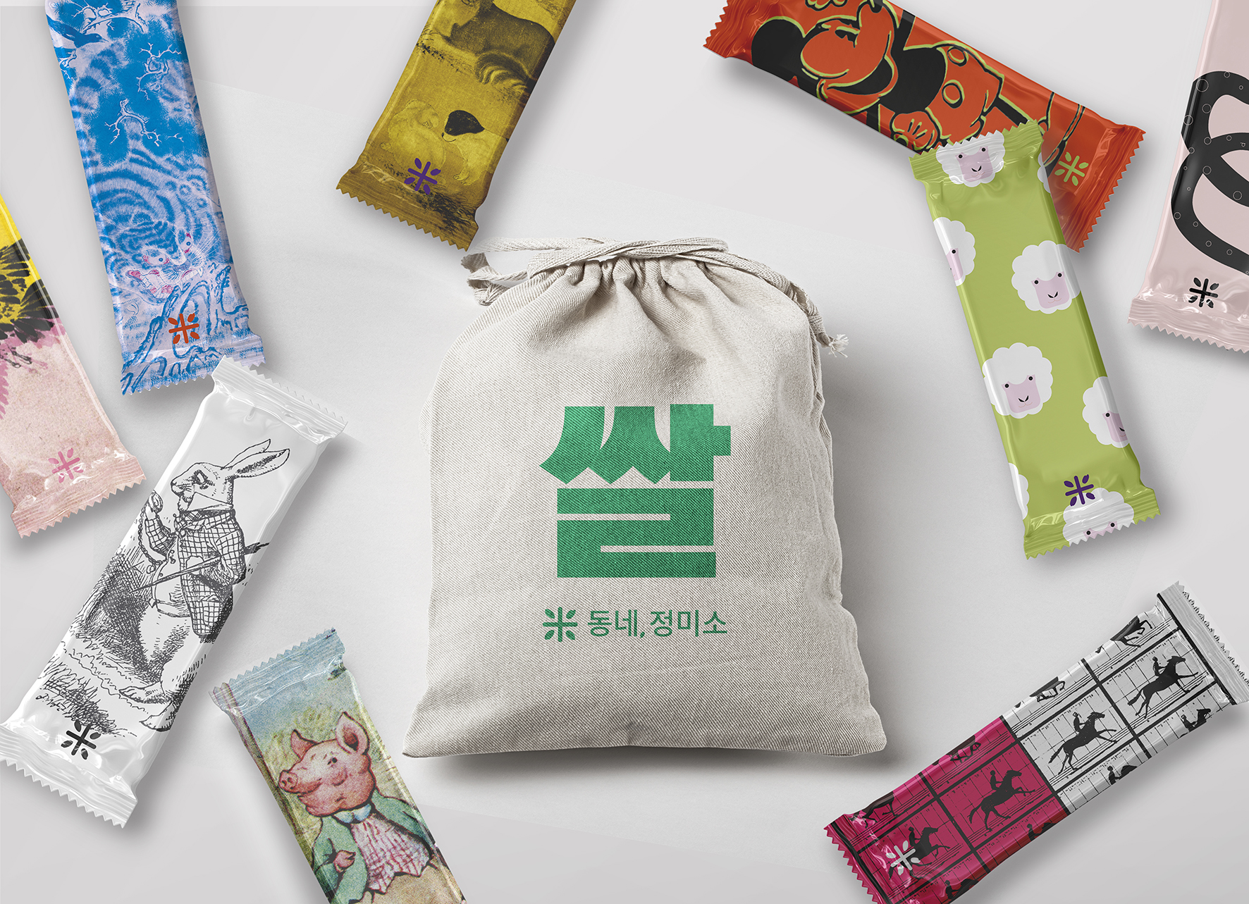 토종쌀 12간지 띠별 패키지 세트 (50g 스틱형 24개입) : 동네정미소