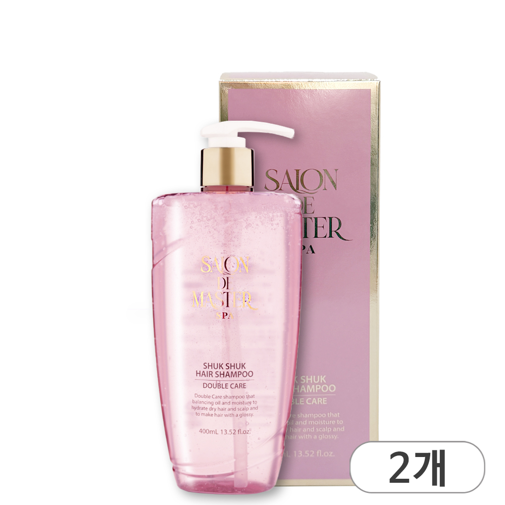 살롱드 마스터 쓕쓕 헤어샴푸 더블케어 400ml x 2개 두피모발동시케어 영양샴푸 : 주식회사 대일유통
