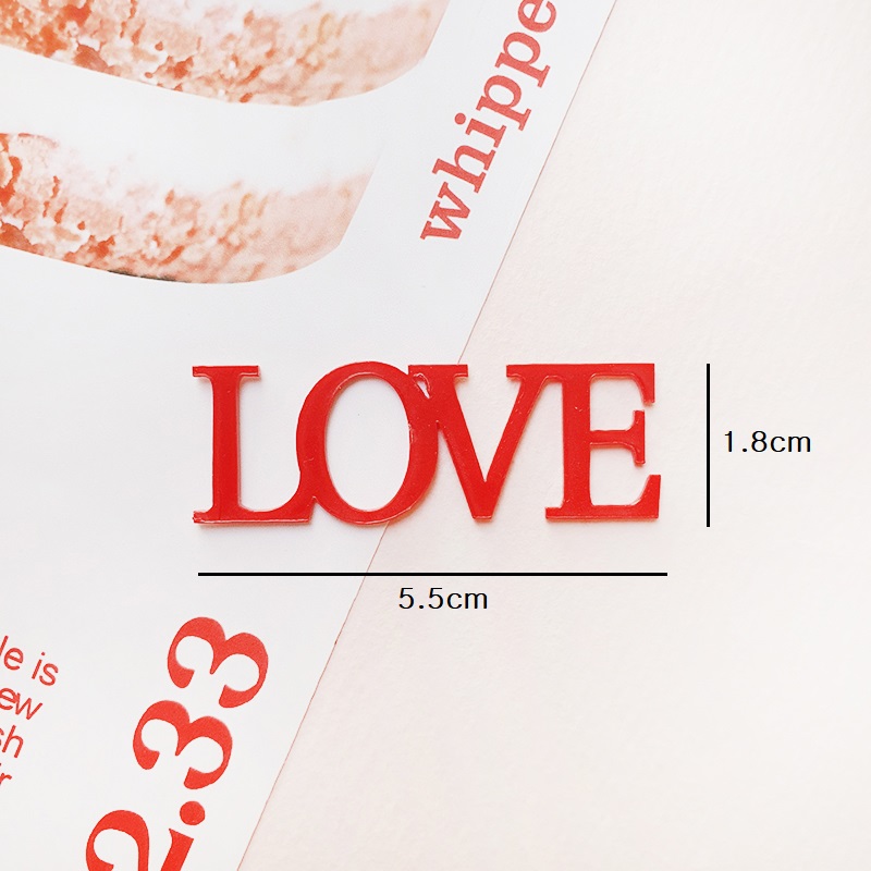 레드LOVE 아크릴 러브토퍼 발렌타인데이 케이크토퍼 : 케익위즈