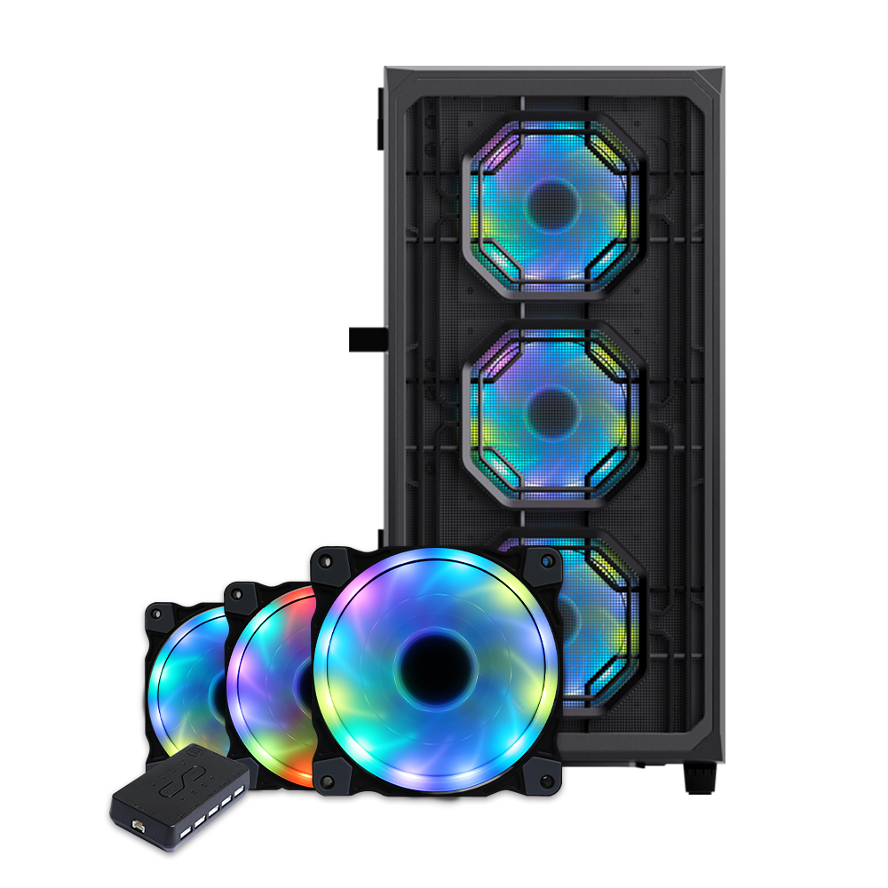 마이크로닉스 컴퓨터 PC케이스 WIZMAX 문 트윙클 Digital RGB Sync 패키지 : 정품판매점 디앤에스티