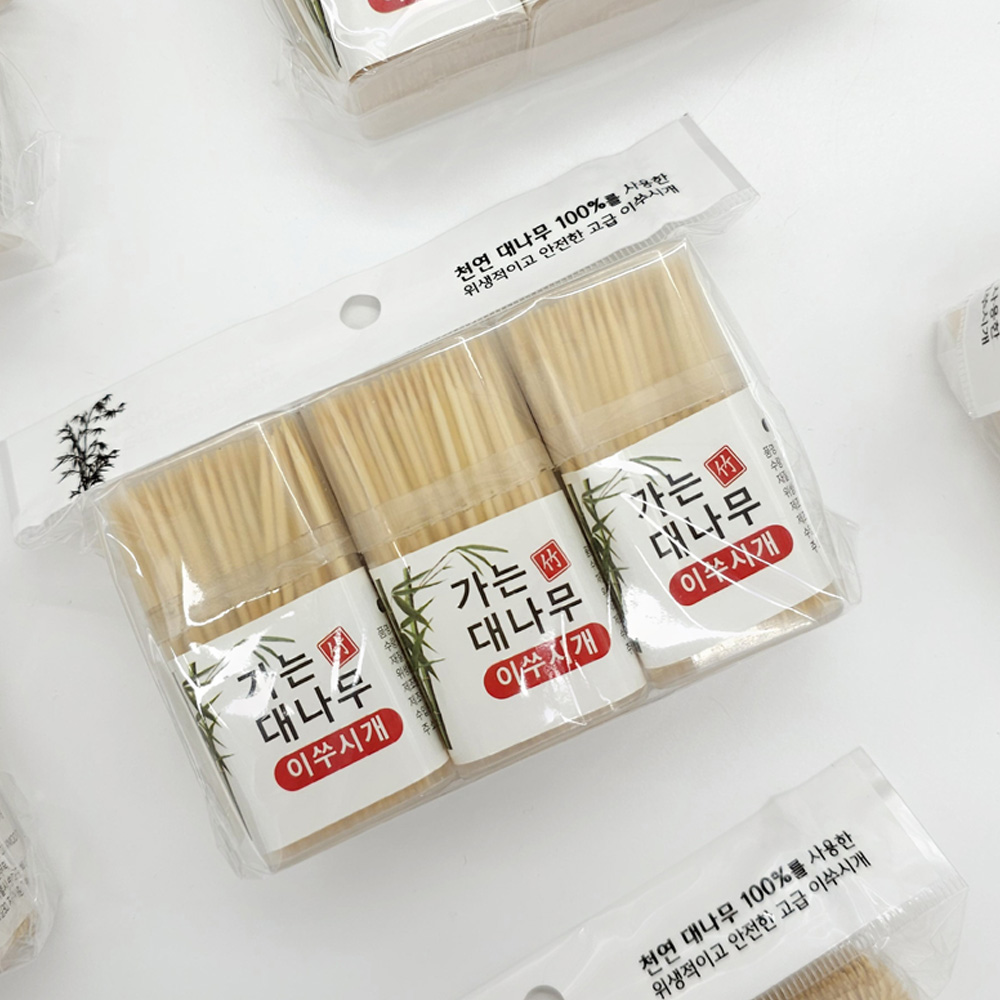 대나무요지 이쑤시개 양면요지 이쑤시게 3p : 티에스컴만물