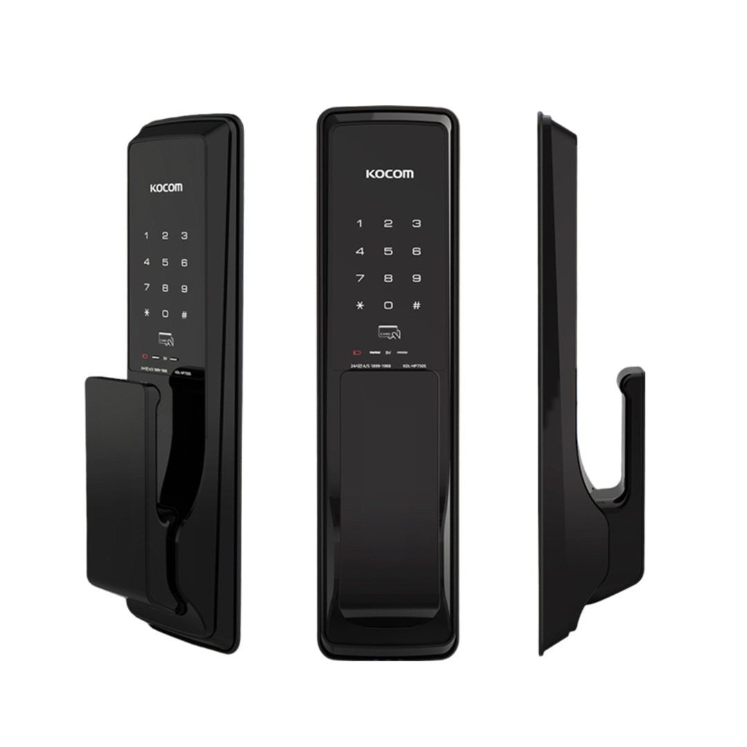 코콤 무타공 도어락 KDL-HP750S 디지털도어락 번호키 카드키 푸시풀 : 더유성