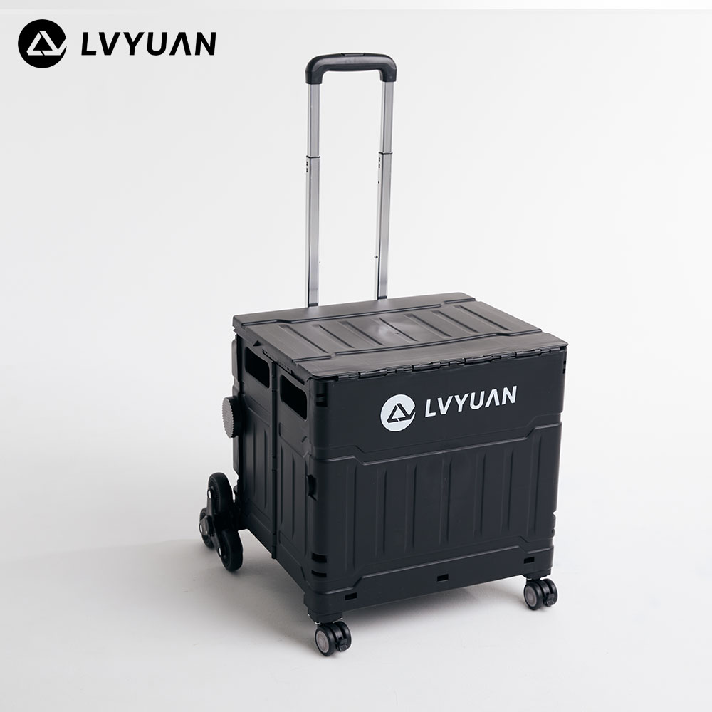 루앤 다용도 접이식 쇼핑 계단 핸드 캠핑 카트 8바퀴 시장바구니 캐리어 75L 대형 : LVYUAN 루앤