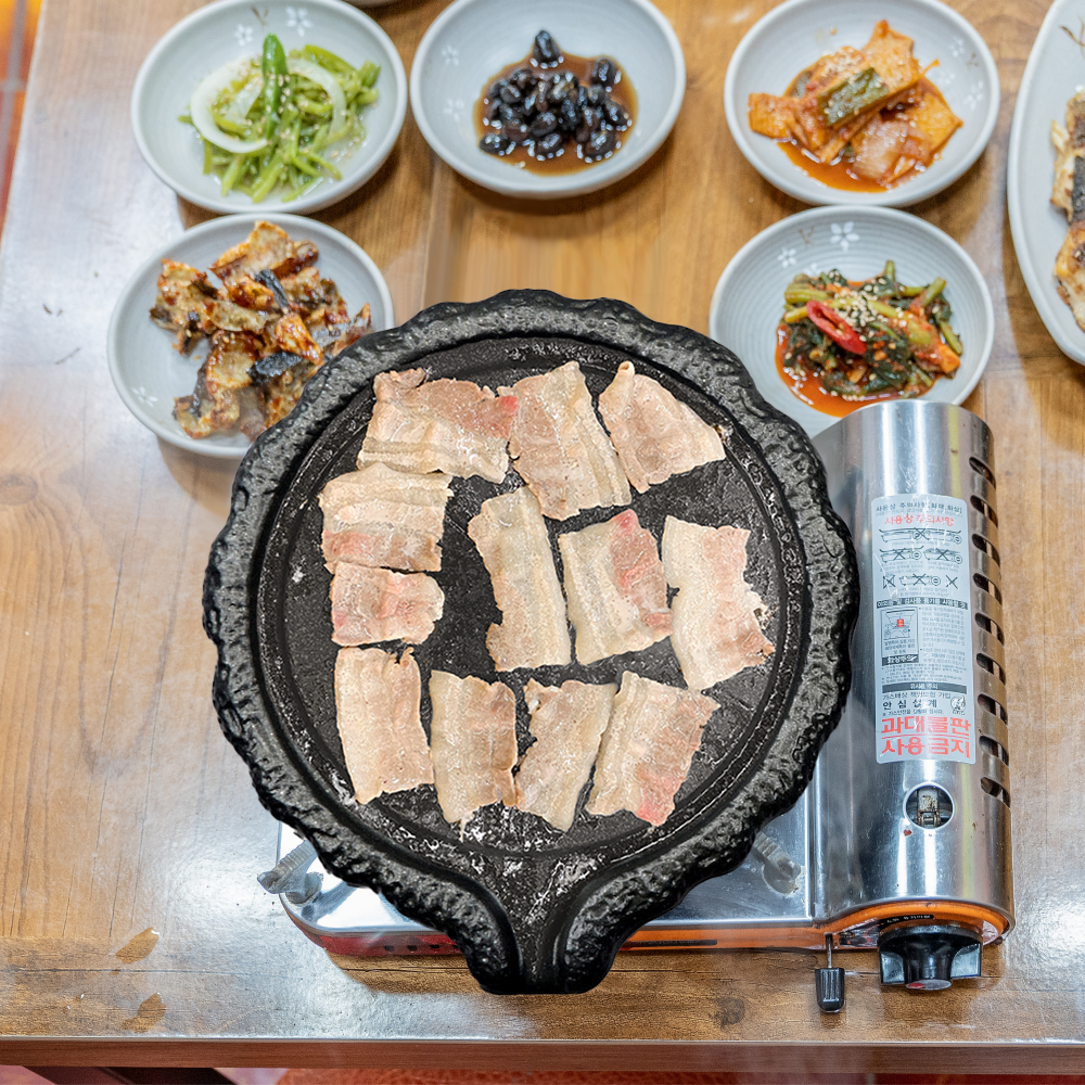 고기불판 삼겹살 맷돌 특4중 마블코팅 소 : 한국주방산업