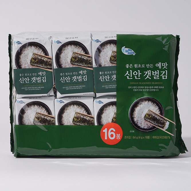 [예맛공식몰] 신안갯벌김 4g 16봉 : 예맛김
