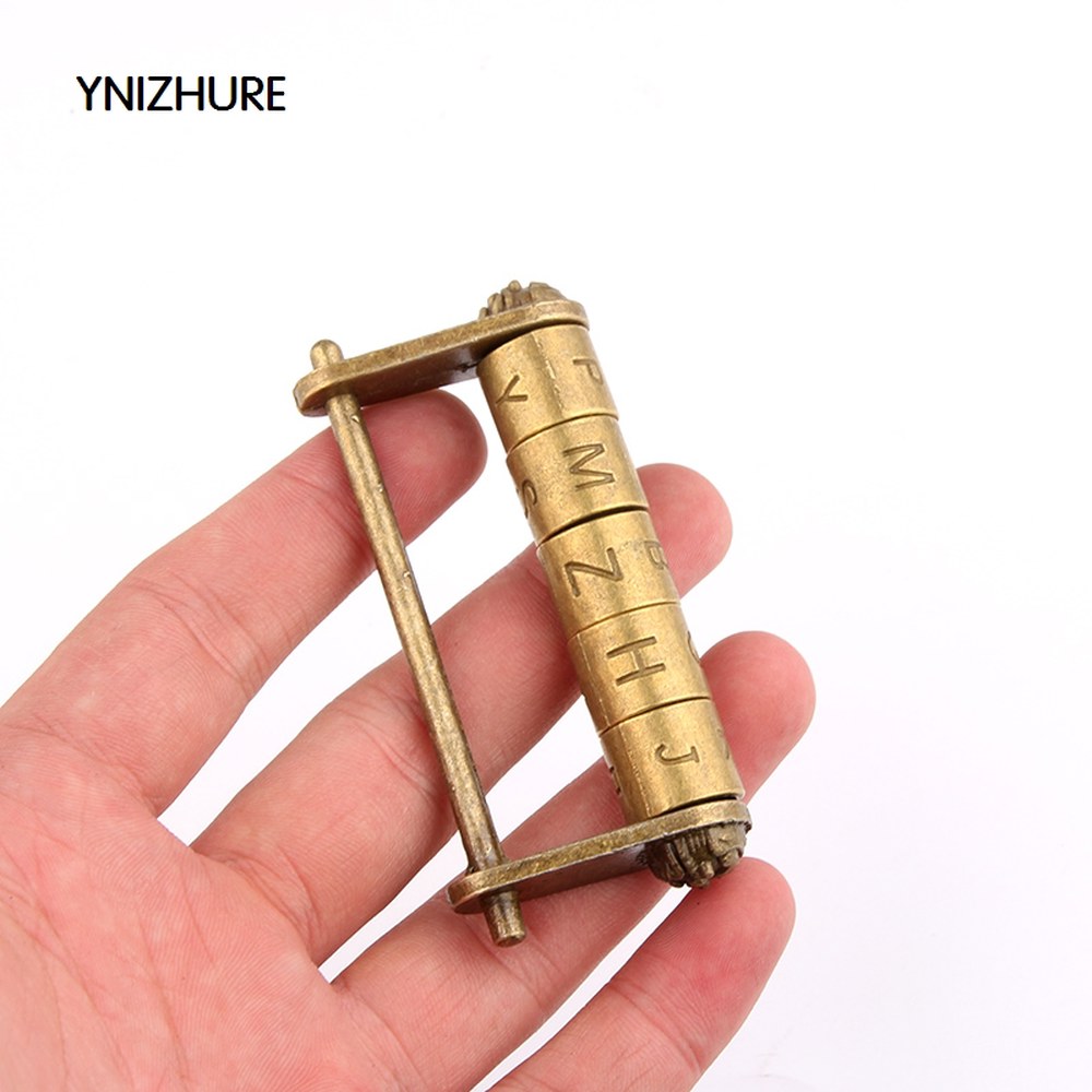78 36mm 합금 진 빈티지 골동품 중국 오래된 스타일 보석 상자 코드 잠금 영어 알파벳 암호 잠금 : 에픽에픽샵