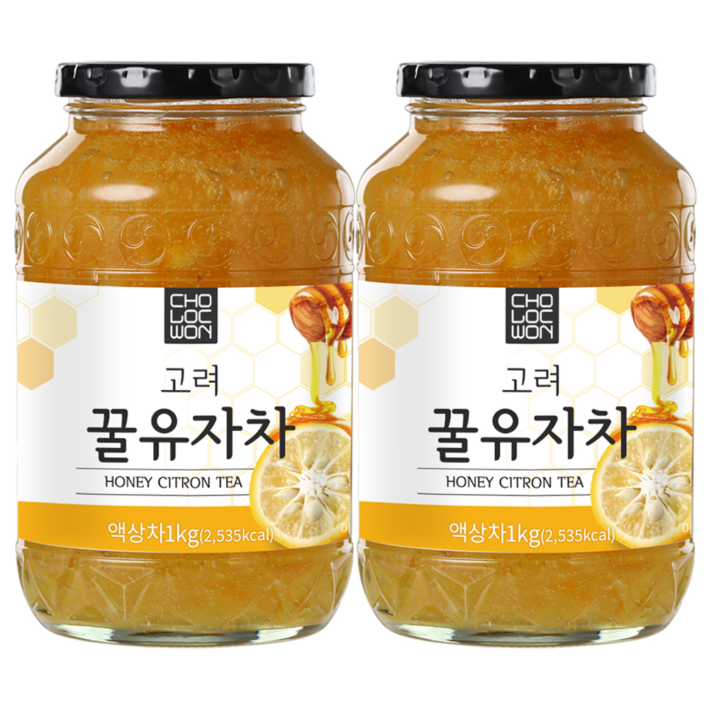 [유통기한 임박할인] 초록원 고려 꿀유자차 1kg x 2개 : 초록원공식몰
