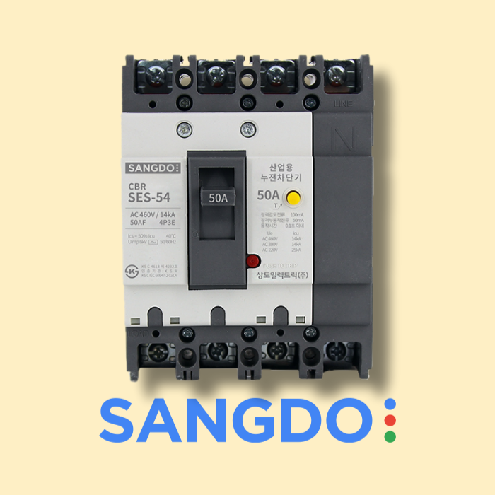 누전차단기 4P 20A SES-54 SEE-104 상도 CBR 30A 50A 75 100 : 전기왕도매