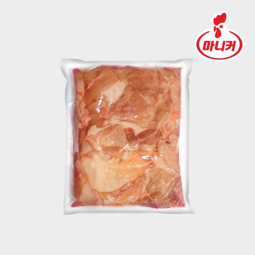 마니커 국내산 정육(넓적다리살) 냉동 1kg 뼈없는 순살 닭다리살 / 닭가슴살 : 마니커