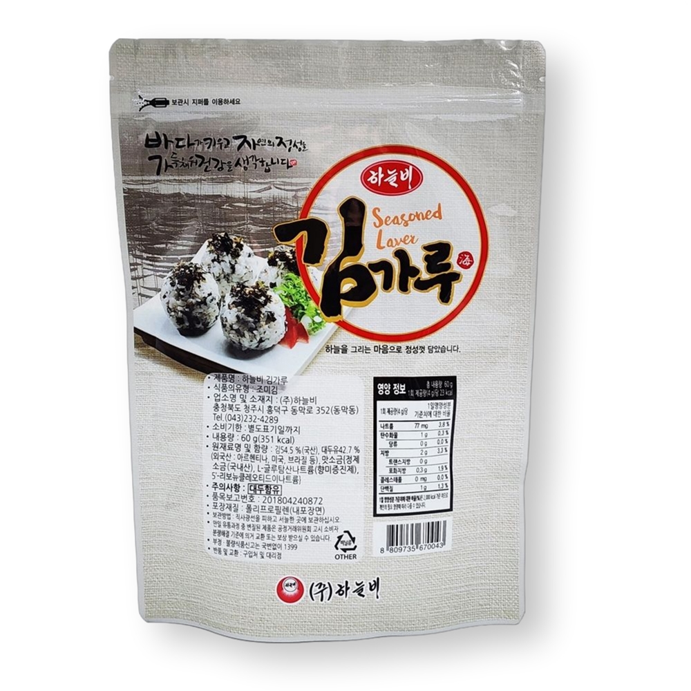 하늘비 김가루 60g 가루김 조미김 : 나이스푸드