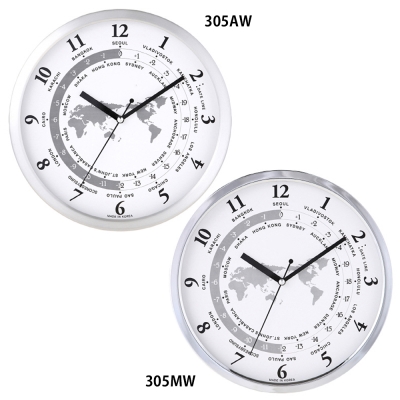 월드다이얼 메탈크롬 무소음벽시계 305MW / 305AW 알루미늄 홍보 기념 답례 판촉 인쇄제작 : 판촉스토어