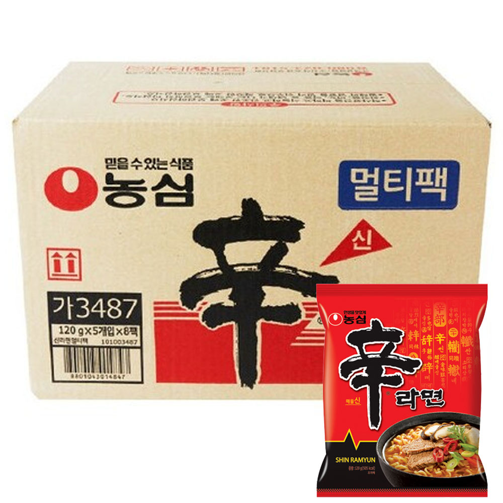 농심 신라면 120g 40개 멀티팩 봉지 한박스 업소용 식자재 식당 도매 : 동부커머스
