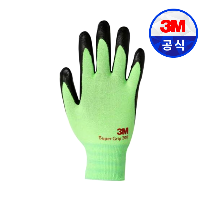 3M 슈퍼그립 200 작업 안전 포장 배달 코팅장갑 : 비버인터내셔널