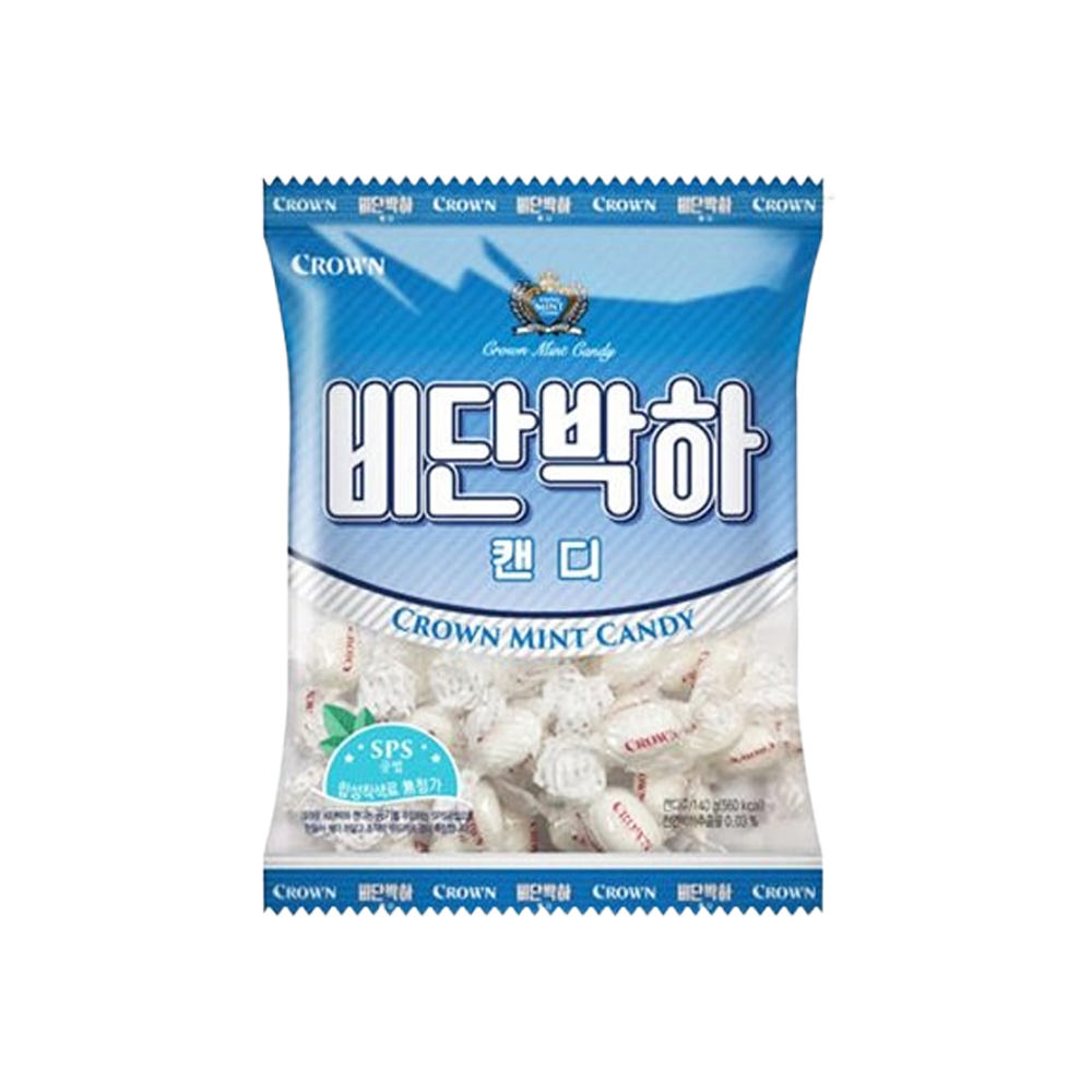크라운 비단박하 캔디 140g : 젤리랜드