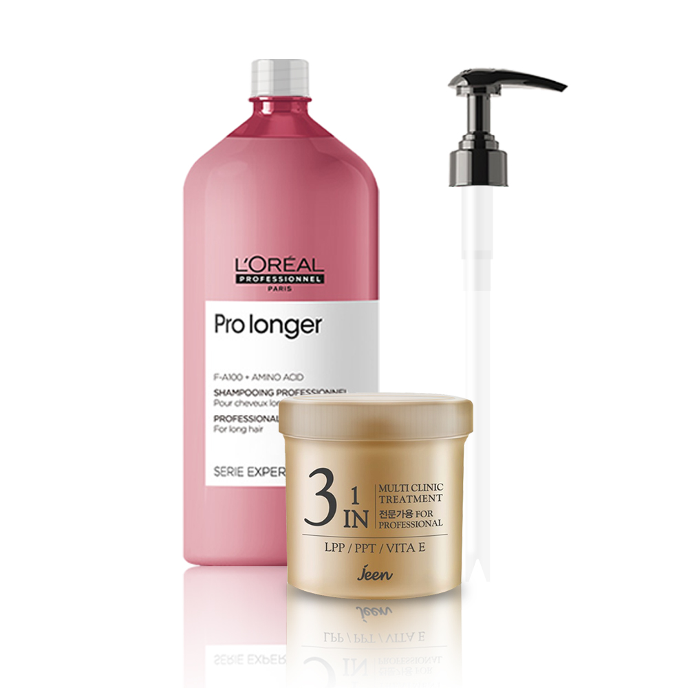 로레알 샴푸 세리 엑스퍼트 프로롱거, 1500ml 펌프포함 대용량 미용실 샴푸 샴프 : 솜씨헤어샵