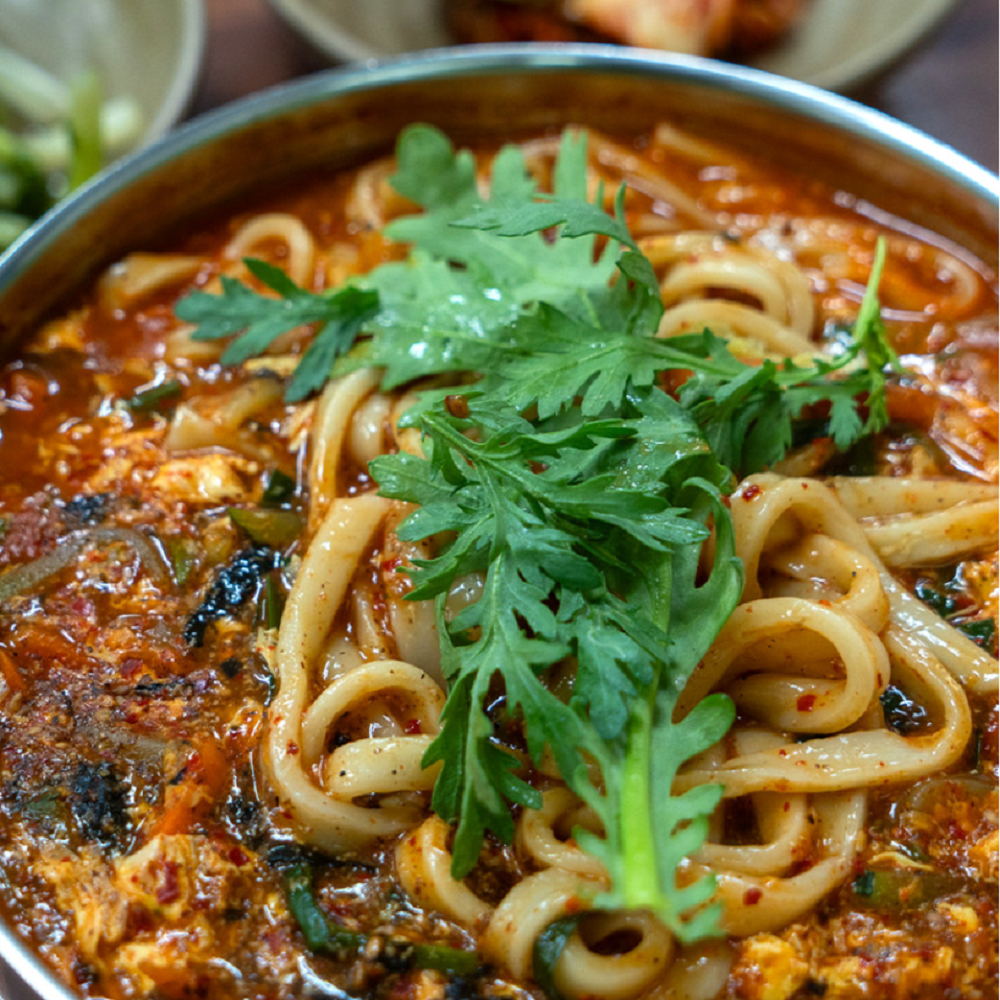 칼국수 간편 조리 밀키트 2인분 간단 요리 캠핑 국수 육수 샤브샤브 경성 홈쿡 : 경성칼국수