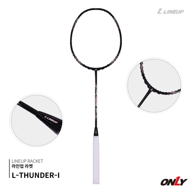 라인업 엘 썬더1 배드민턴 라켓 이븐밸런스 4U 동호인라켓 L THUNDER 1 무광블랙 : 온리스포츠 마켓