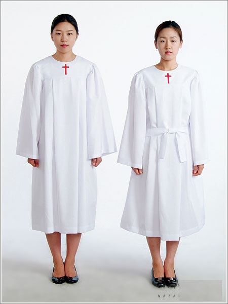 침례가운 (뒷단추 형식) : 둔산기독교백화점