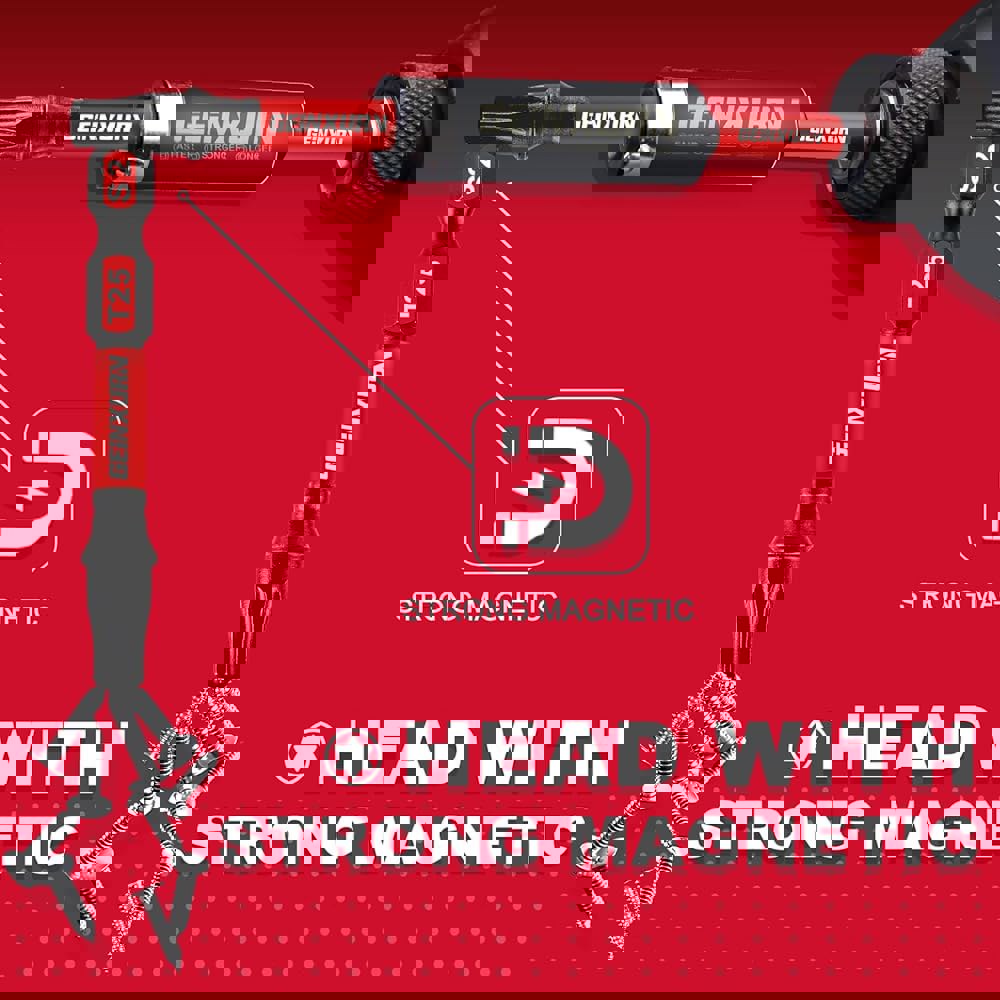 GEINXURN 5피스 T25 2인치 임팩트 터프 마그네틱 드라이버 비트 세트 25 TORX 헤드 파워 S2 합금 스틸 스타 : 루프탑플레이