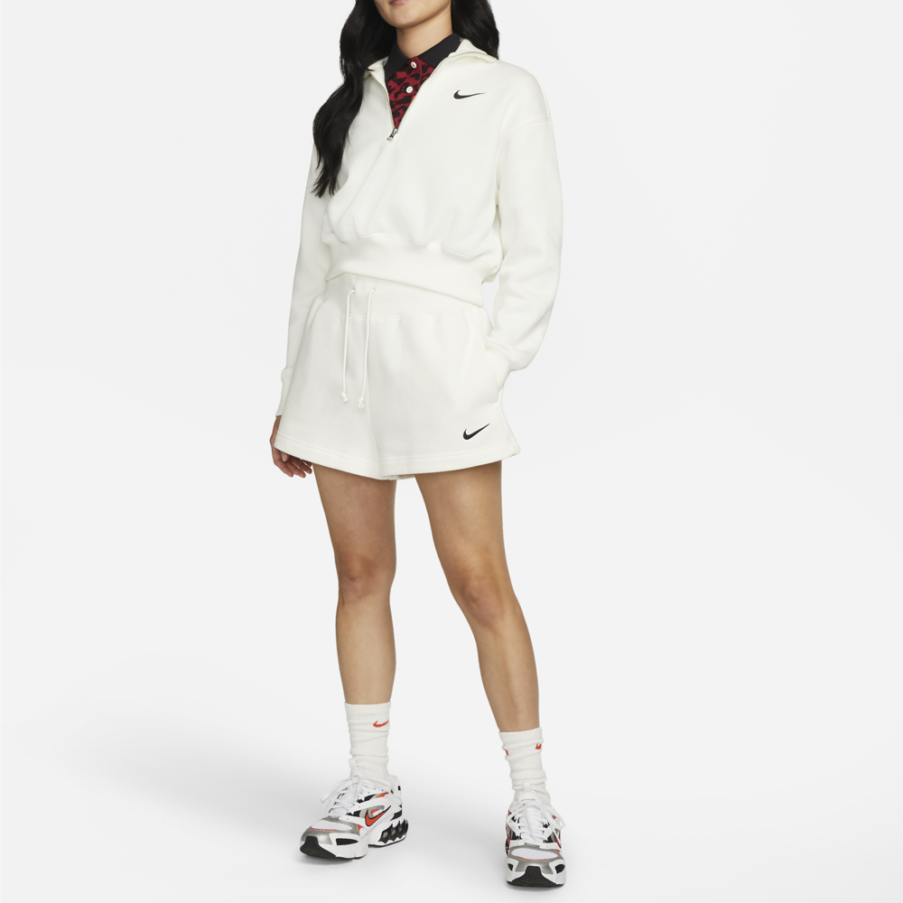 나이키 여성 스포츠웨어 피닉스 플리스 화이트 오버사이즈 하프집 크롭 스웻셔츠 Nike Sportswear Phoenix Fleece : 뉴클로스