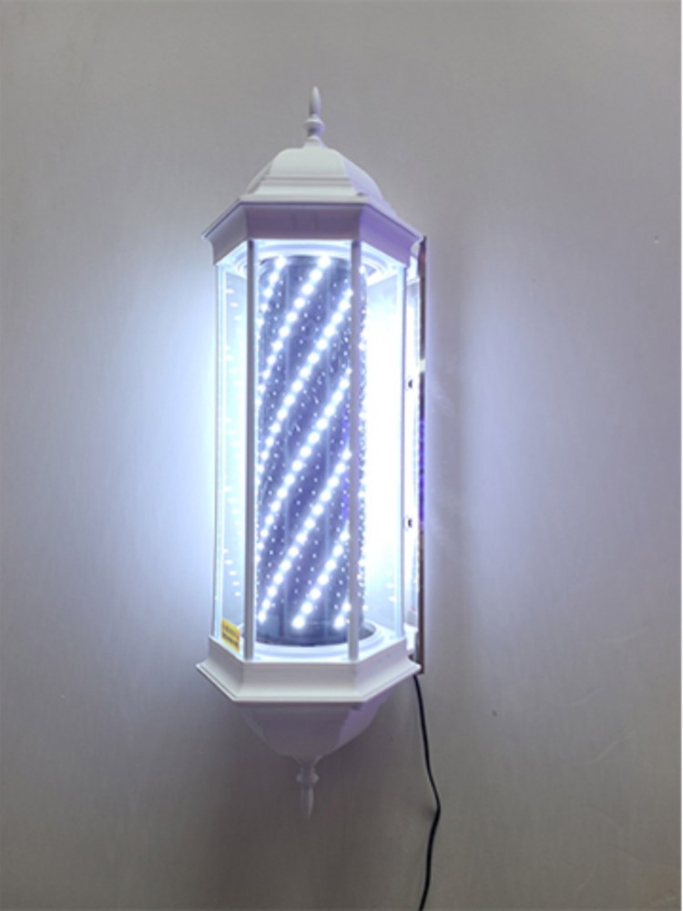 미용실 싸인볼 사인볼 원통형 빈티지 엔틱램프 LED 바버샵 49cm 회전 벽걸이 10 블랙케이스+펀칭체크수정 표준 규격 : 트러스트페리 글로벌3