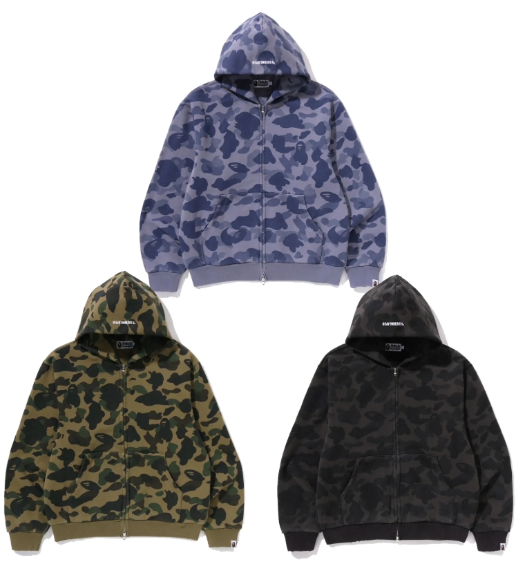 (베이프정품) 퍼스트 카모 헤비 워시 크롭드 핏 집 후디 1ST CAMO HEAVY WASH CROPPED FIT ZIP HOODIE : 망나니즈
