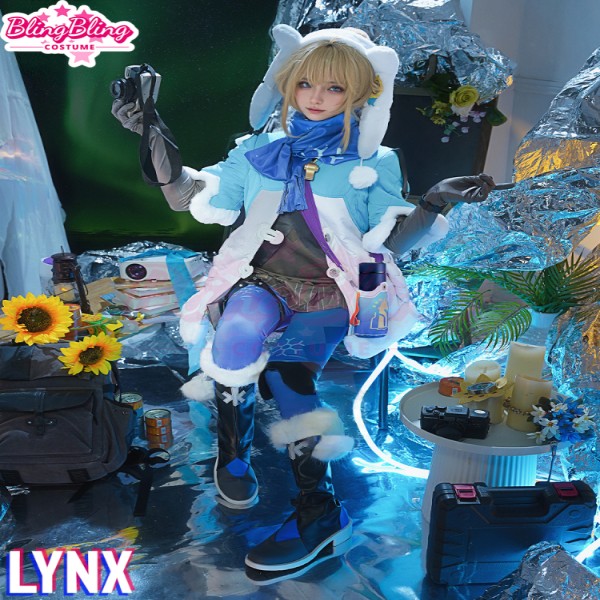 게임 Honkai 스타 레일 Lynx 코스프레 Landau  할로윈 파티 드레스, 가발 : 하루통상