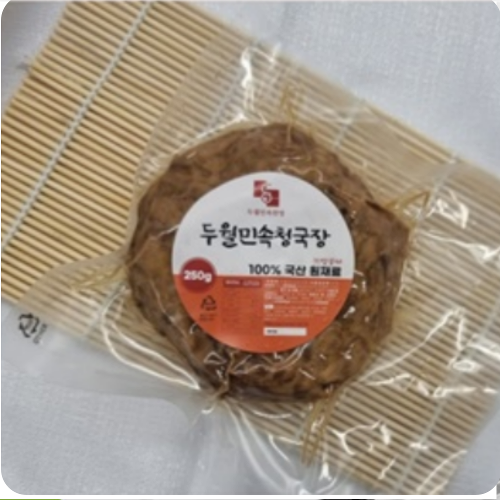 국산 맛있는 전통 민속청국장 착한 청국장 맛집 냄새없는 국산콩 건강한 재료 : 장미와김목수