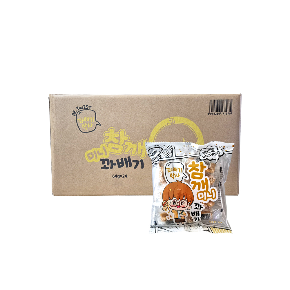 참깨 미니꽈배기 64g 24개 : 여기요몰