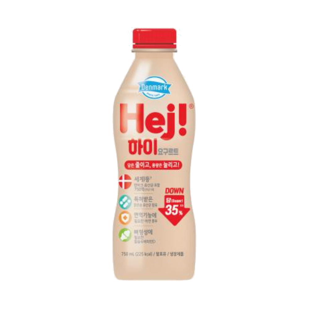 덴마크 하이 요구르트 750ml, 10개 : 덴마크우유 가정배달