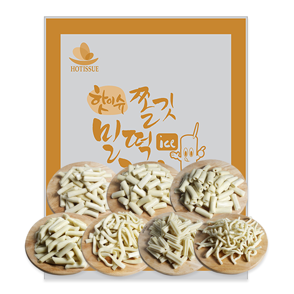 핫이슈 업소용 떡볶이떡 2kg 5봉 대용량 밀떡 쌀떡 : 핫이슈 샵