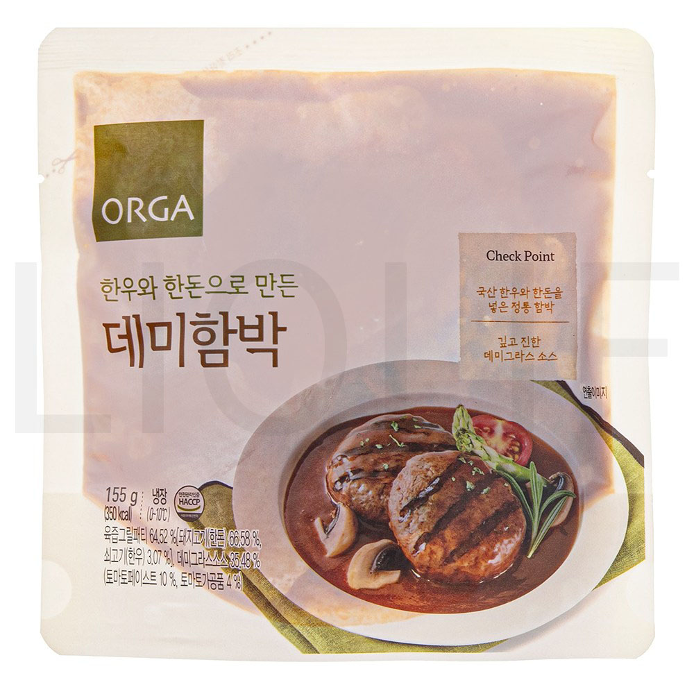 올가홀푸드 한우와 한돈으로 만든 데미함박 155g 1개 : SUPER SALE