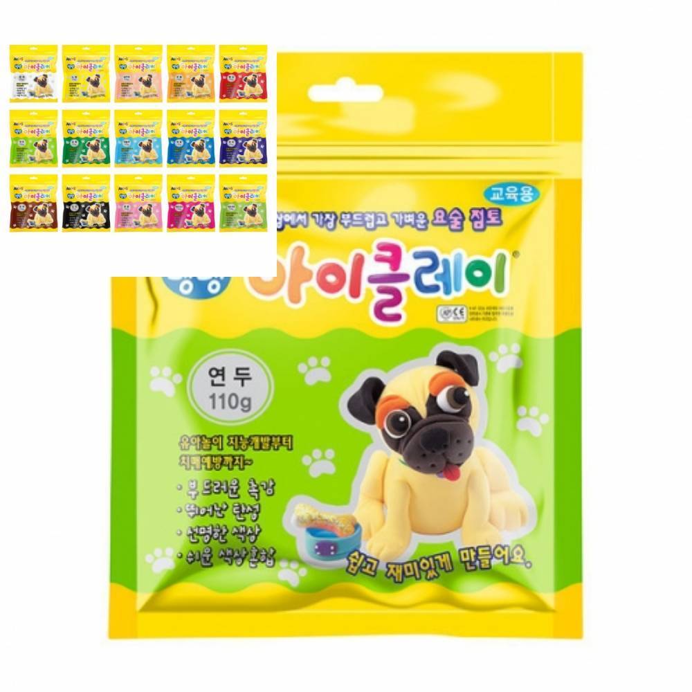 탱탱아이클레이 110g 연두 1개입 초등학교미술 촉감놀이 놀이학습 : 유성유통01