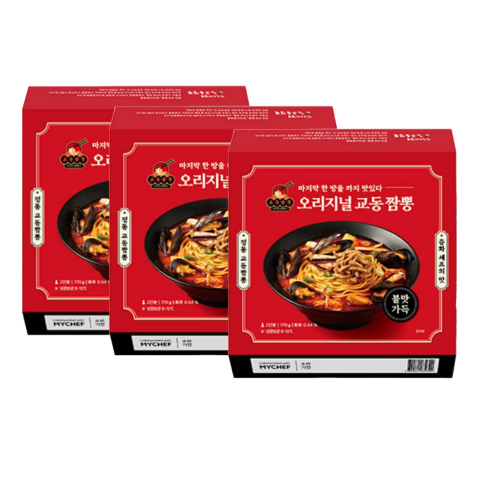 정통 교동짬뽕 오리지널 770g, 3팩 : 불라