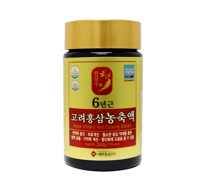 한삼수 6년근 고려홍삼 농축액 480g(240g x 2병) : 유니드림몰