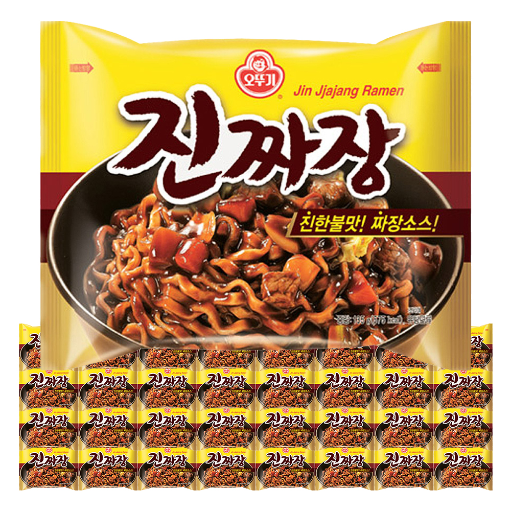 빠르미쇼핑 오뚜기 진짜장 135g 32개 오뚜기 짜장 자장 봉지 라면 한박스 : 빠르미쇼핑