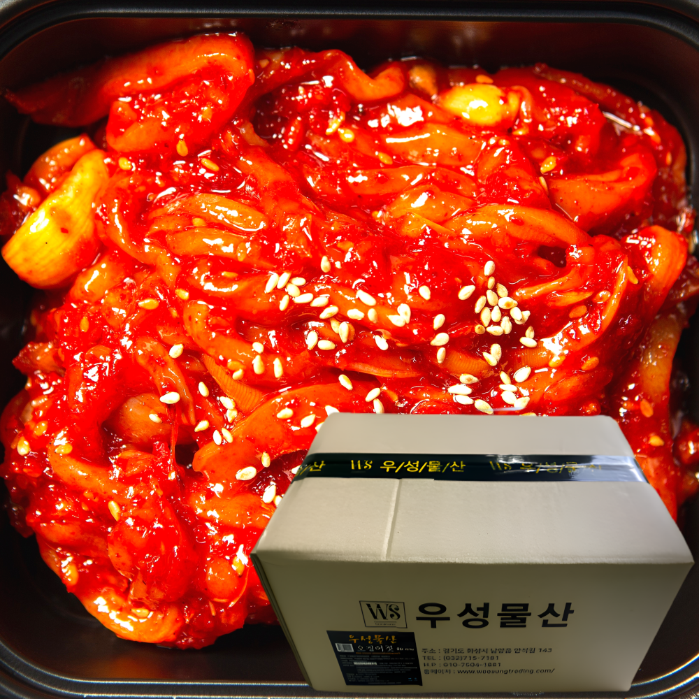 [맛보장 품질보장] 업소용 대용량 Y채썬 오징어젓갈 10kg : 우성물산